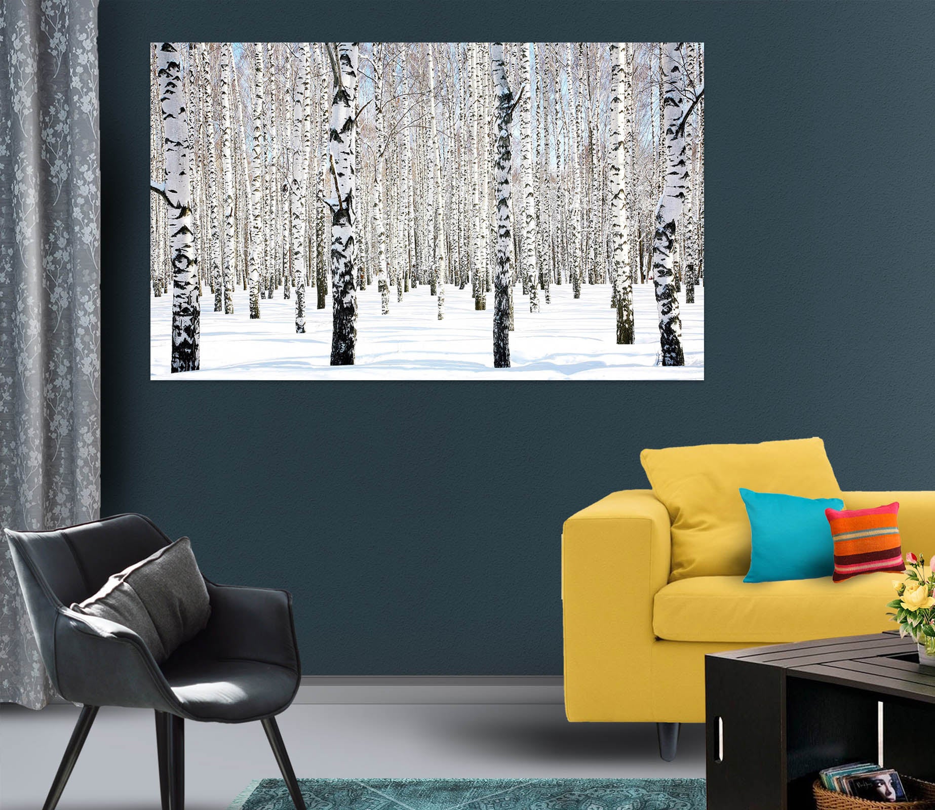 3D White Snow Forest 1070 Wall Sticker