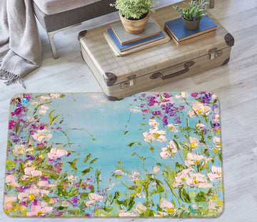 3D Paint Flower Sky 1207 Skromova Marina Rug Non Slip Rug Mat