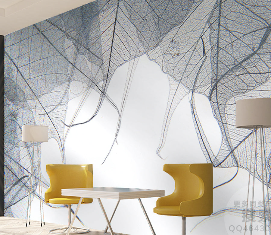 3D Transparent Leaves WG185 Wall Murals