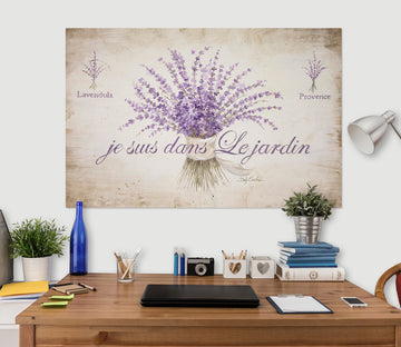 3D Purple Flowers 017 Debi Coules Wall Sticker