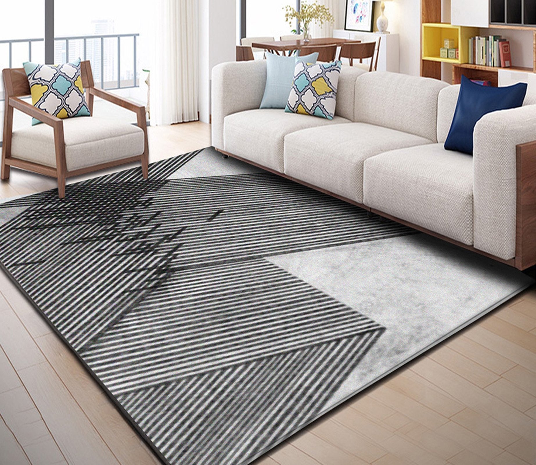 3D Black Strips WG149 Non Slip Rug Mat Mat AJ Creativity Home 