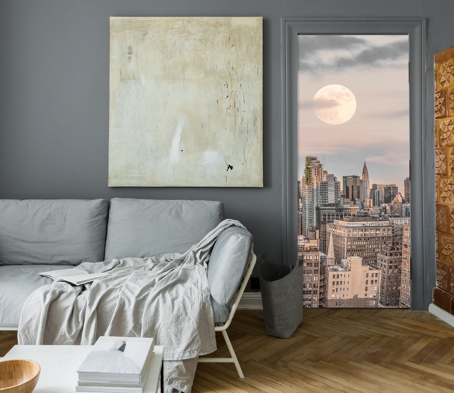 3D Bright Moon 5041 Assaf Frank Door Mural