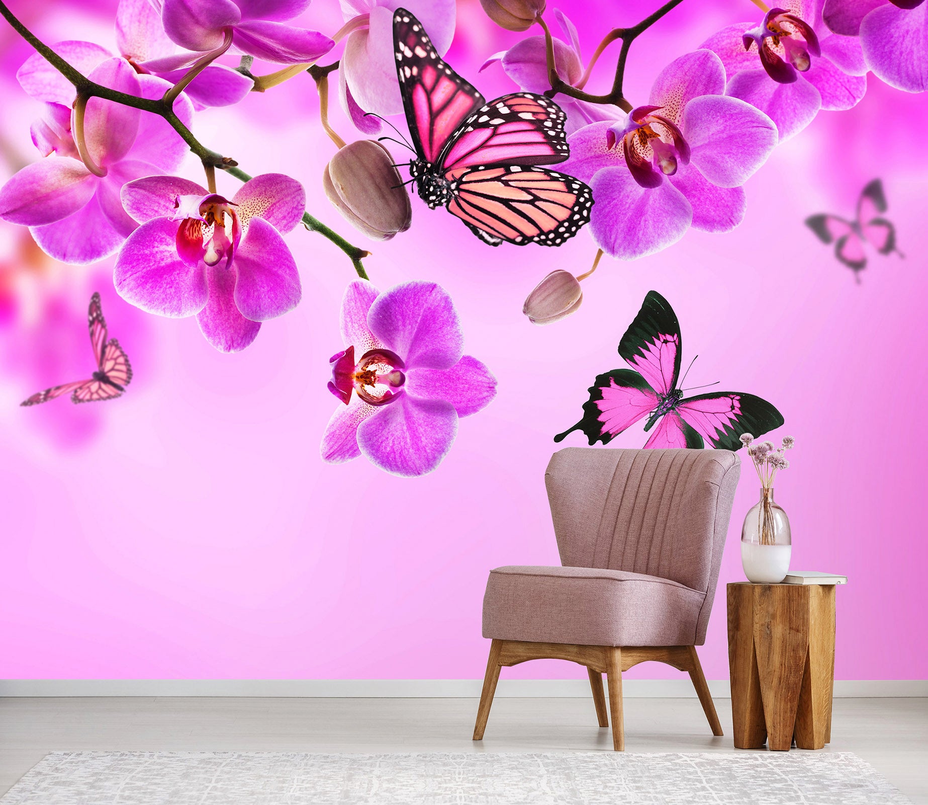 3D Red Butterfly 397 Wall Murals