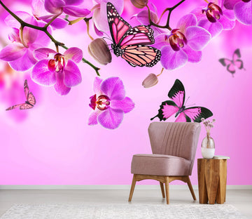 3D Red Butterfly 397 Wall Murals