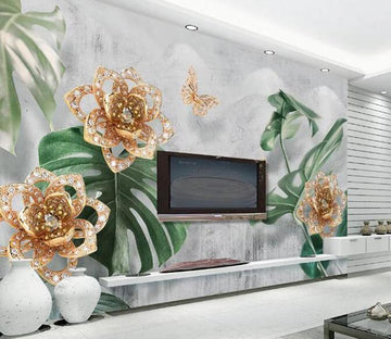 3D Diamond Flower 361 Wall Murals Wallpaper AJ Wallpaper 2 