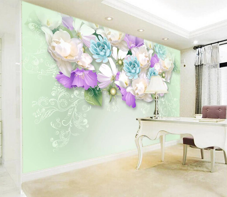 3D Fragrant Flower WC794 Wall Murals