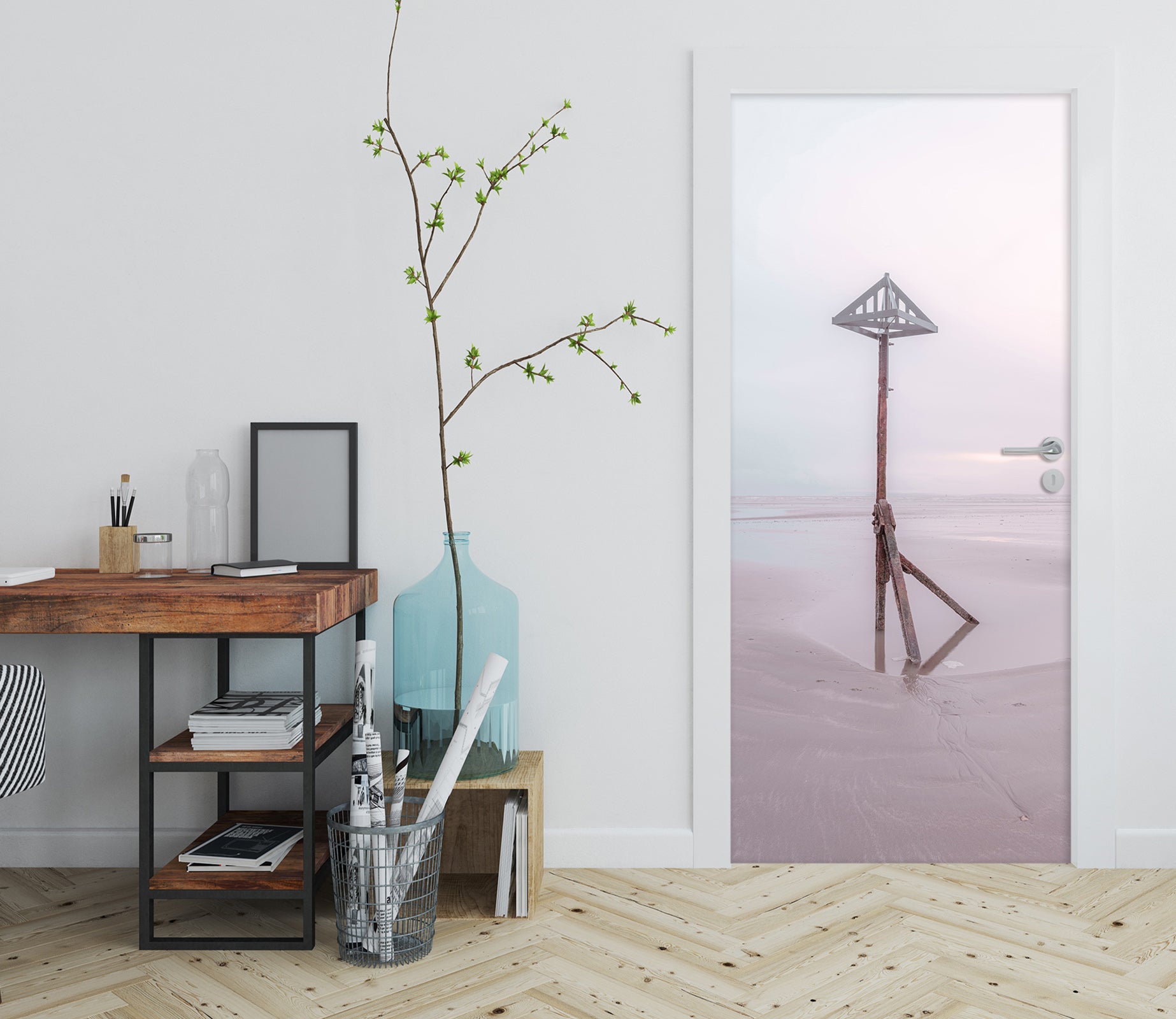 3D Beach 10263 Assaf Frank Door Mural