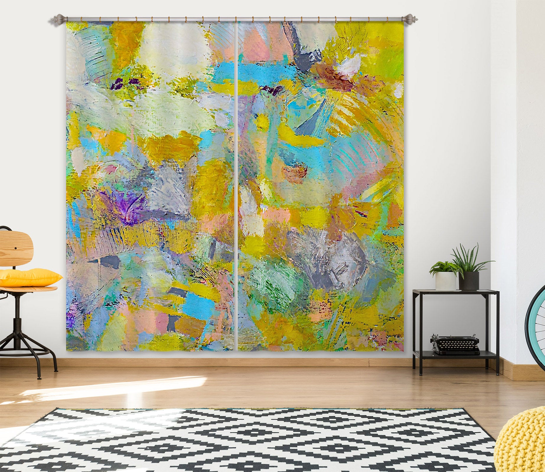 3D Color Graffiti 105 Allan P. Friedlander Curtain Curtains Drapes