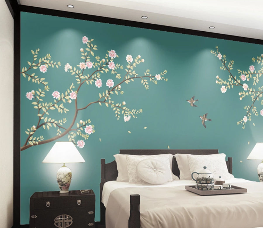 3D Plum Bird WC861 Wall Murals