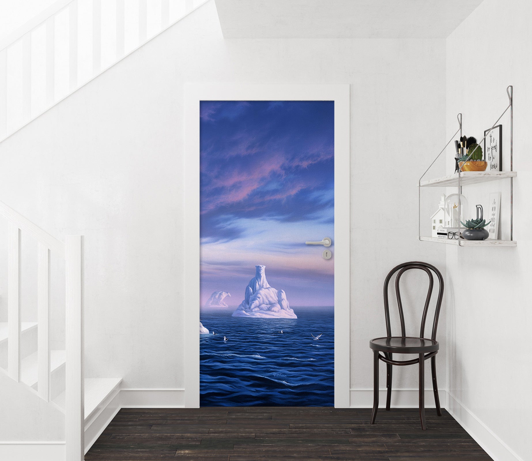 3D Ocean Glacier 112141 Jerry LoFaro Door Mural