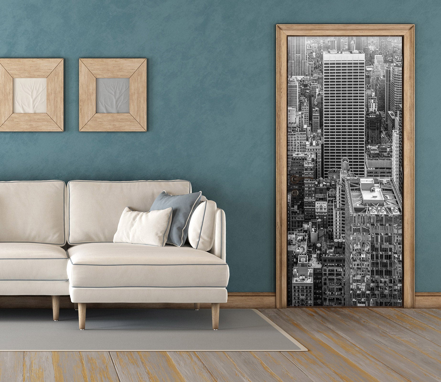 3D Grey High-Rise Building 12018 Marco Carmassi Door Mural