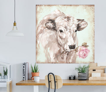 3D Cow Rose 002 Debi Coules Wall Sticker