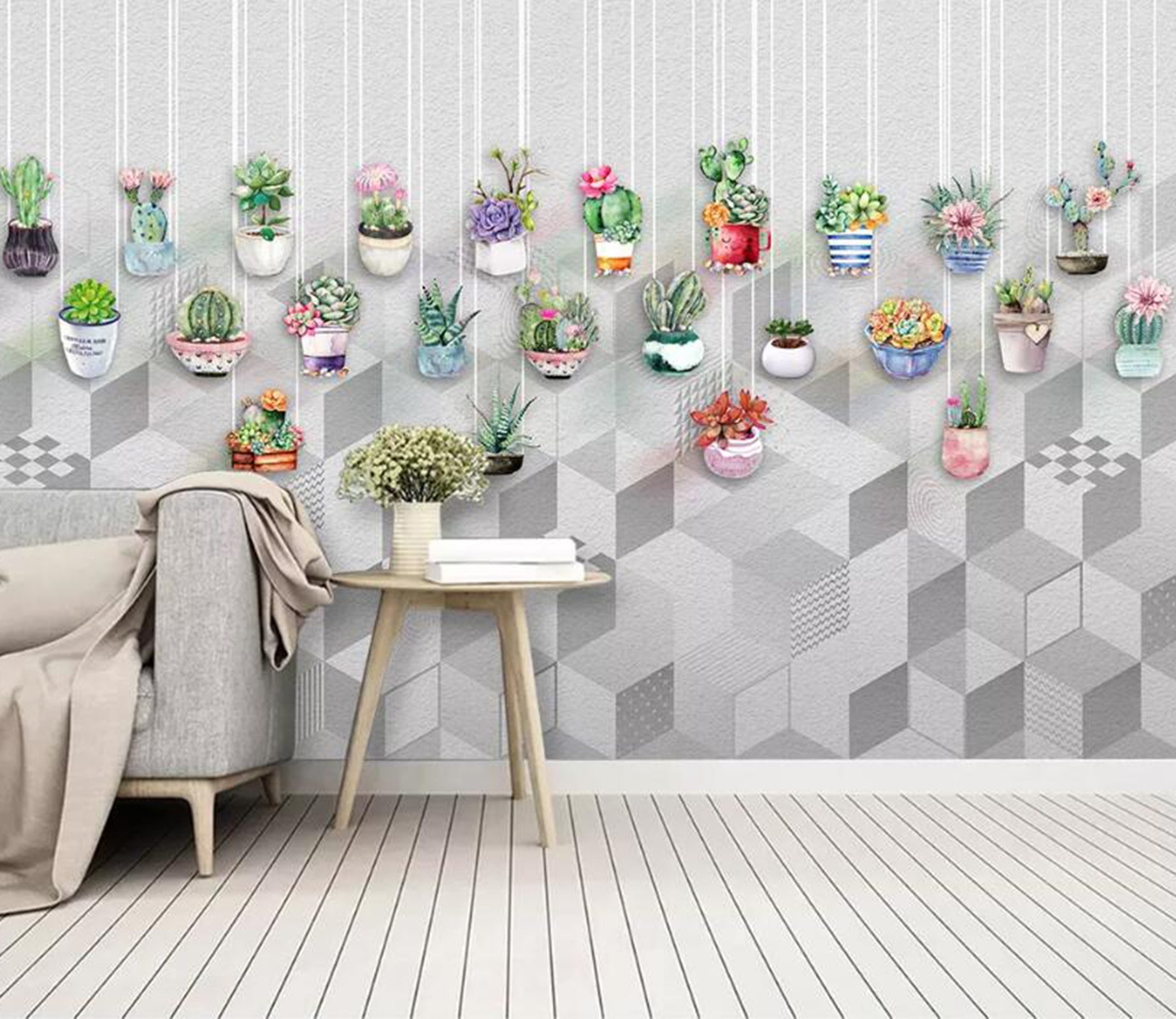 3D Color Plant WC61 Wall Murals Wallpaper AJ Wallpaper 2 