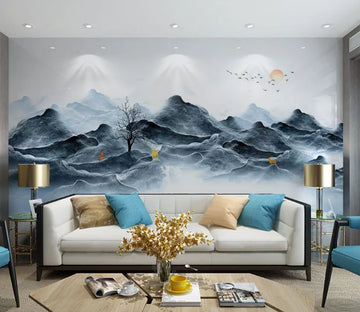 3D Mountain Canyon WC2302 Wall Murals