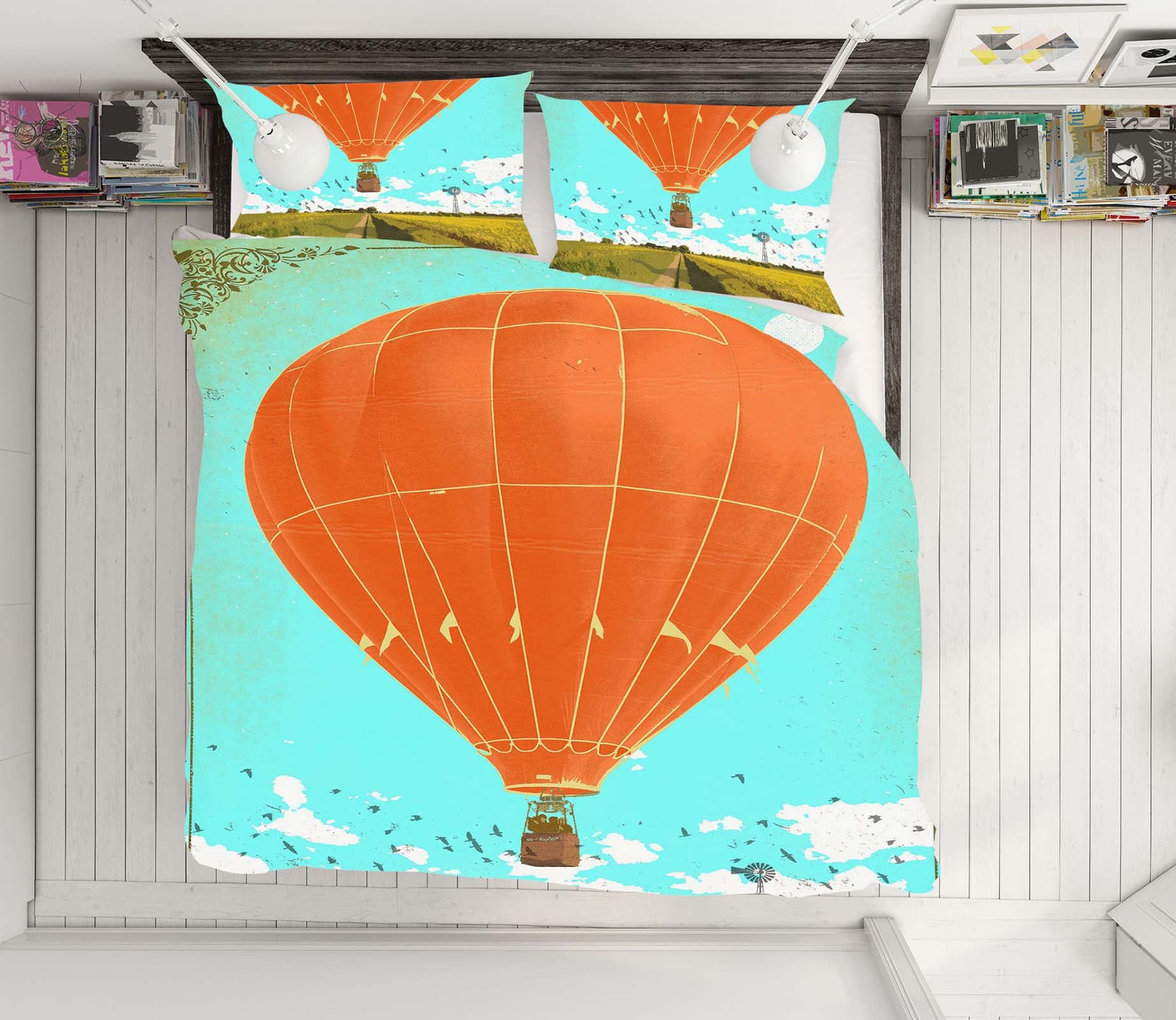 3D Hot Air Balloon 2107 Showdeer Bedding Bed Pillowcases Quilt