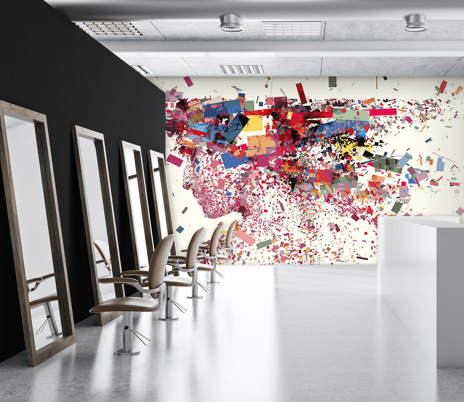 3D Woman Color Film 074 Wall Murals