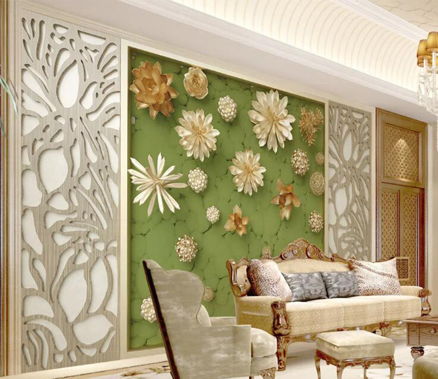 3D Lotus Pond WC188 Wall Murals