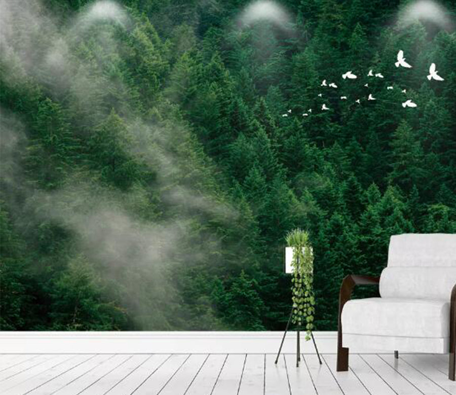 3D Cypress Forest WC616 Wall Murals