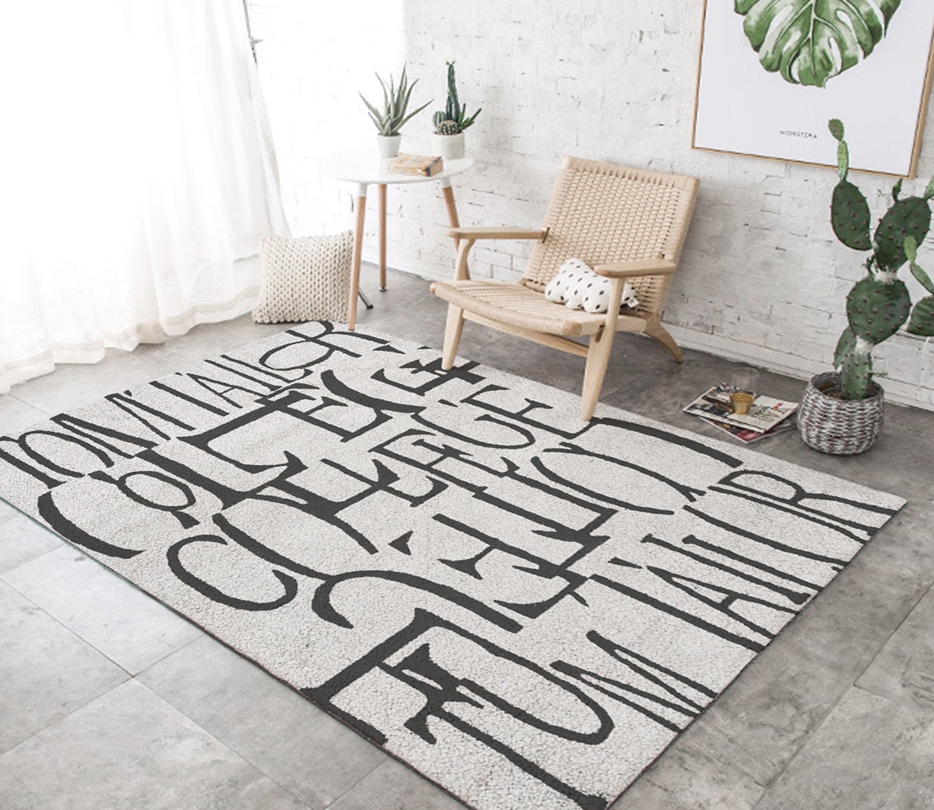 3D Black Lines WG116 Non Slip Rug Mat Mat AJ Creativity Home 