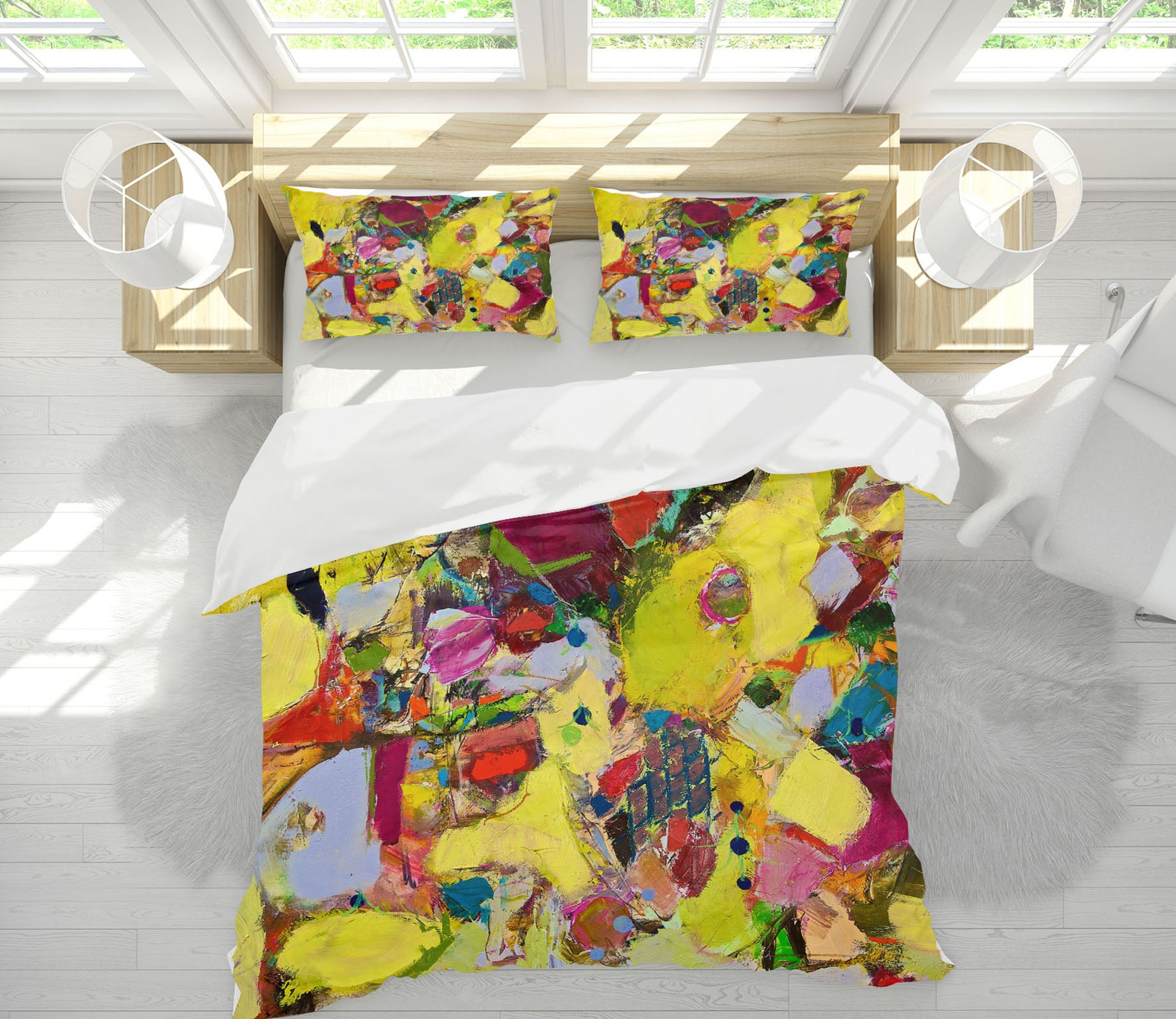 3D Yellow Art Paint 1076 Allan P. Friedlander Bedding Bed Pillowcases Quilt