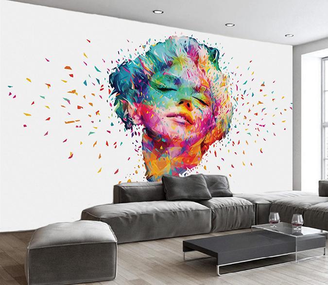 3D Color Lady Avatar 520 Wall Murals Wallpaper AJ Wallpaper 2 