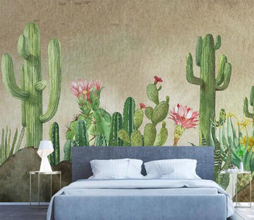 3D Cactus Flower WC904 Wall Murals