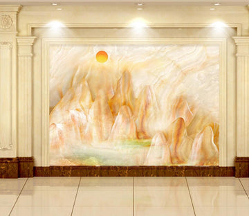 3D Golden Mountain WC488 Wall Murals