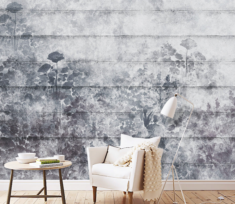 3D Grey Garden WG170 Wall Murals