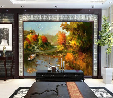 3D Creek Forest WC57 Wall Murals Wallpaper AJ Wallpaper 2 