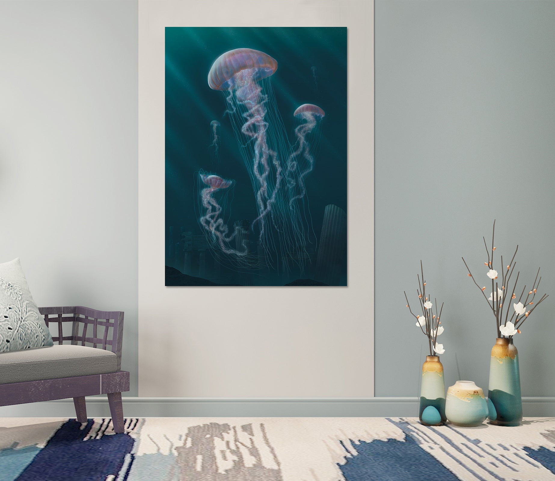 3D Jellyfish Def 046 Vincent Hie Wall Sticker