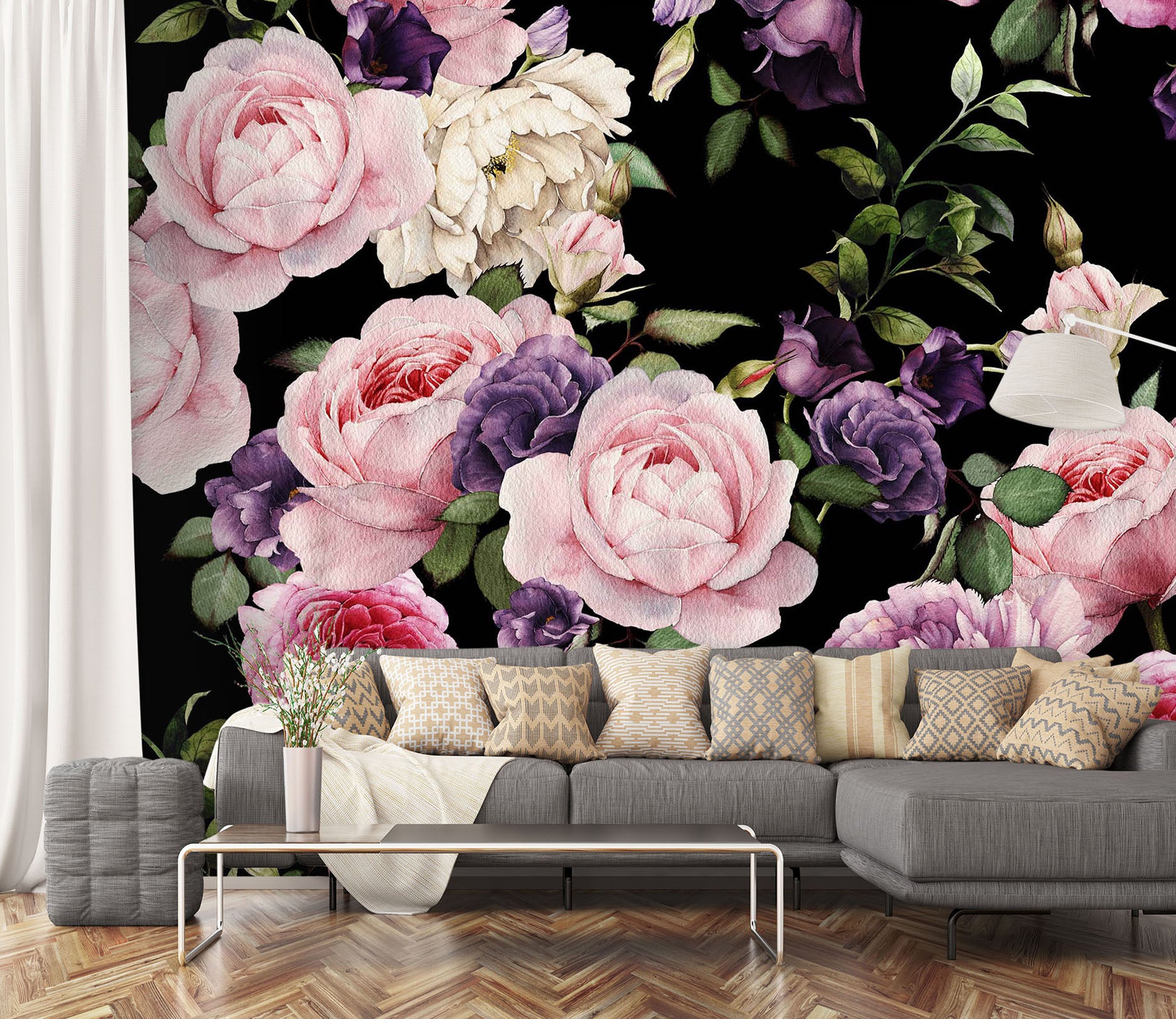 3D Hand Painted Flower 132 Wall Murals