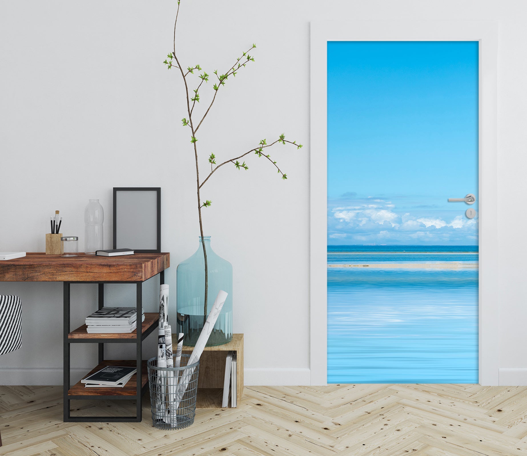 3D Blue Sky Sea 11501 Marco Carmassi Door Mural