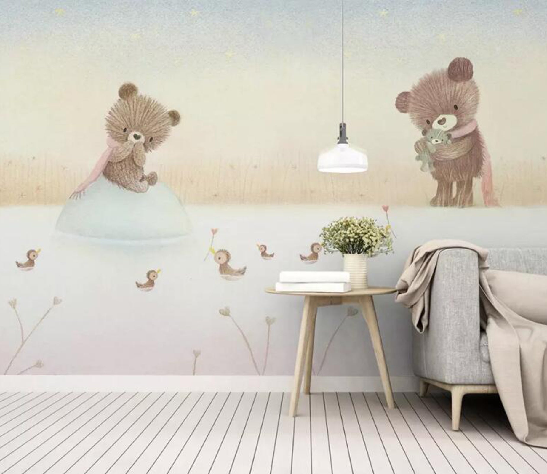 3D Cute Bear WG32 Wall Murals Wallpaper AJ Wallpaper 2 