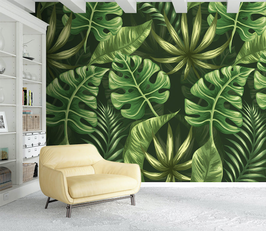 3D Forest Leaves WG169 Wall Murals