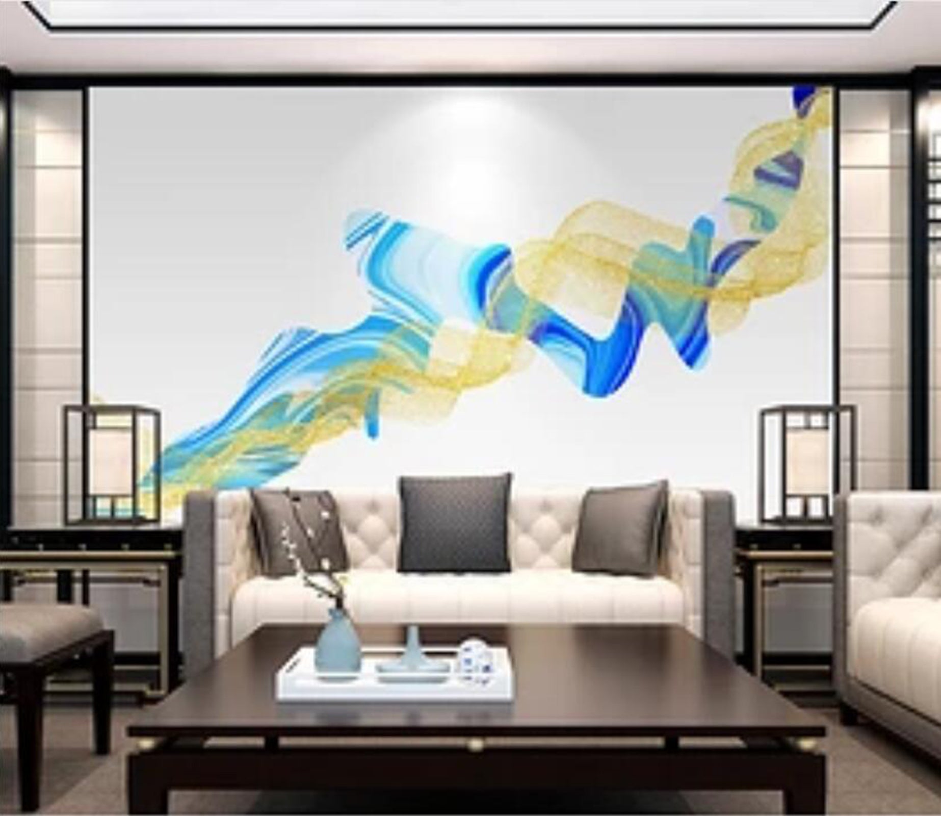 3D Color Wave WG44 Wall Murals Wallpaper AJ Wallpaper 2 