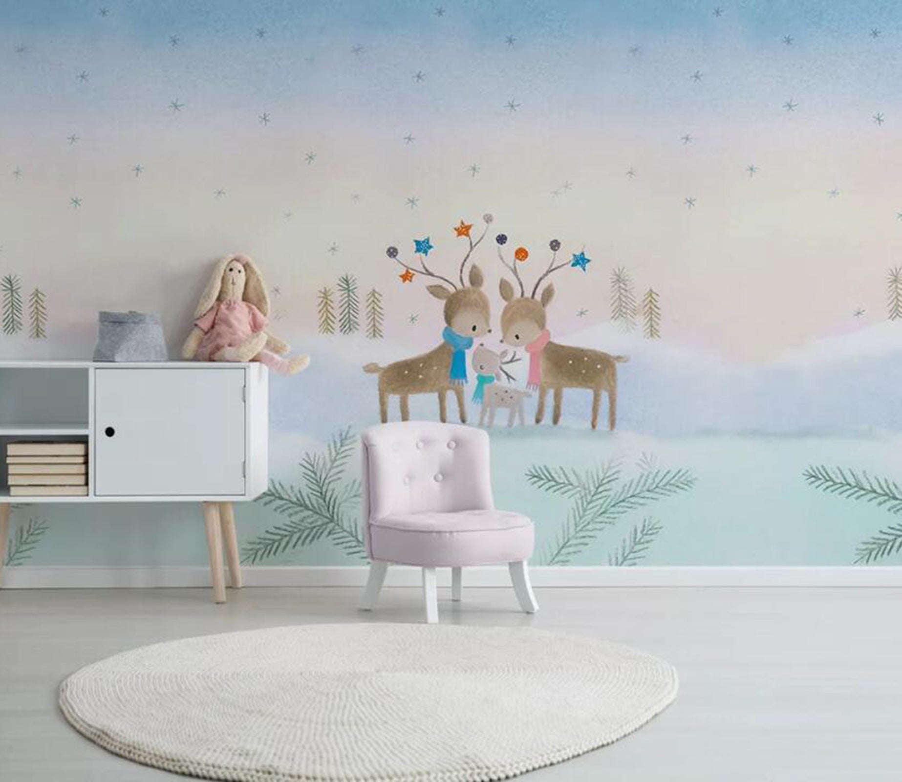 3D Cute Deer WC31 Wall Murals Wallpaper AJ Wallpaper 2 