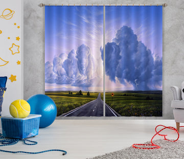 3D Blue Clouds 057 Jerry LoFaro Curtain Curtains Drapes Wallpaper AJ Wallpaper 