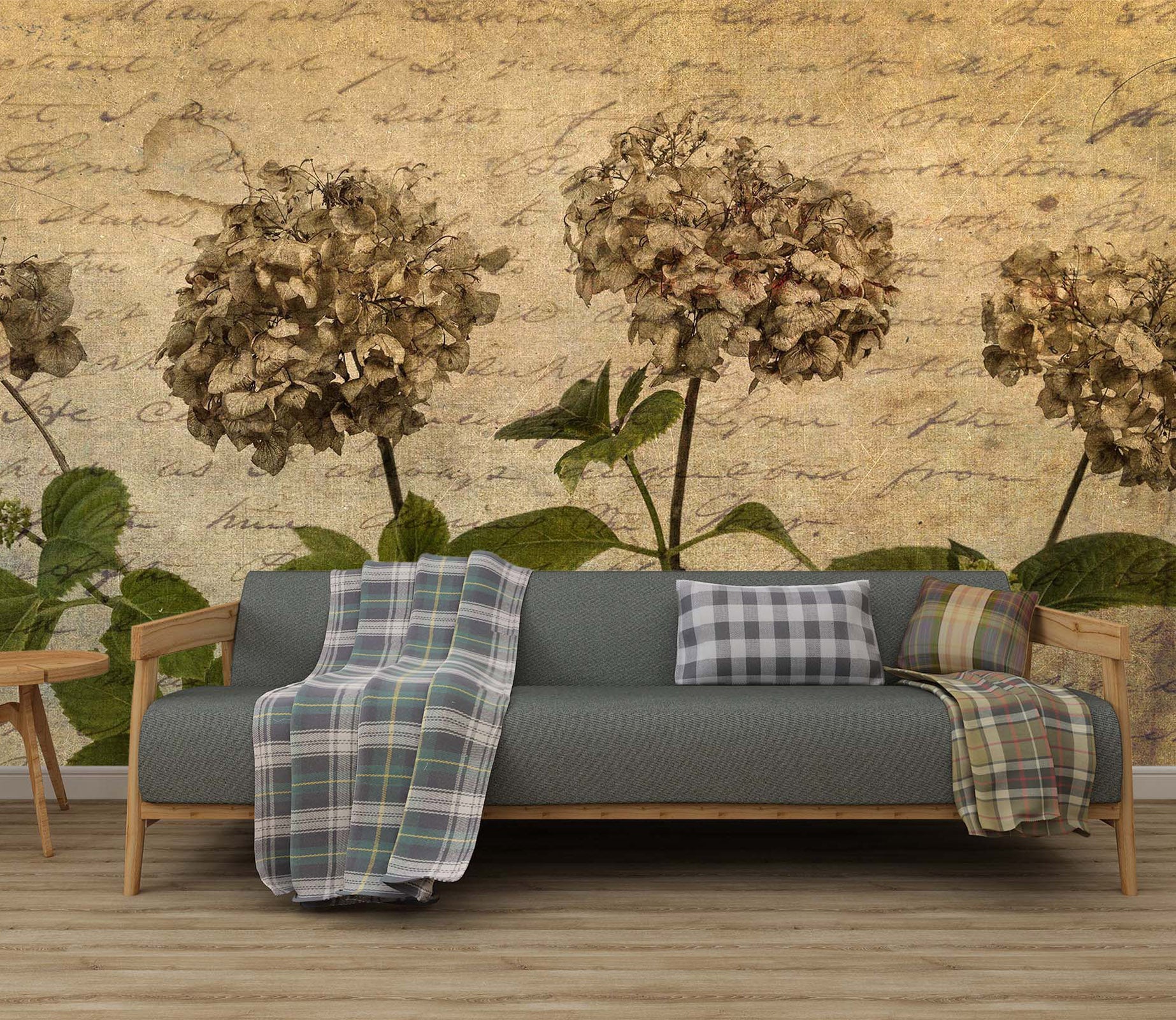 3D Withered Hydrangea 1423 Assaf Frank Wall Mural Wall Murals