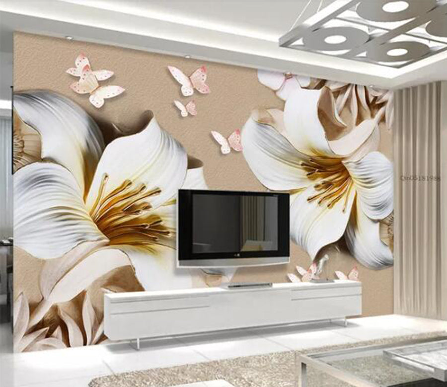 3D Blooming Lily WC160 Wall Murals