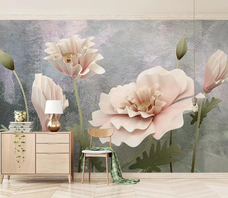 3D Pink Lotus WC1652 Wall Murals