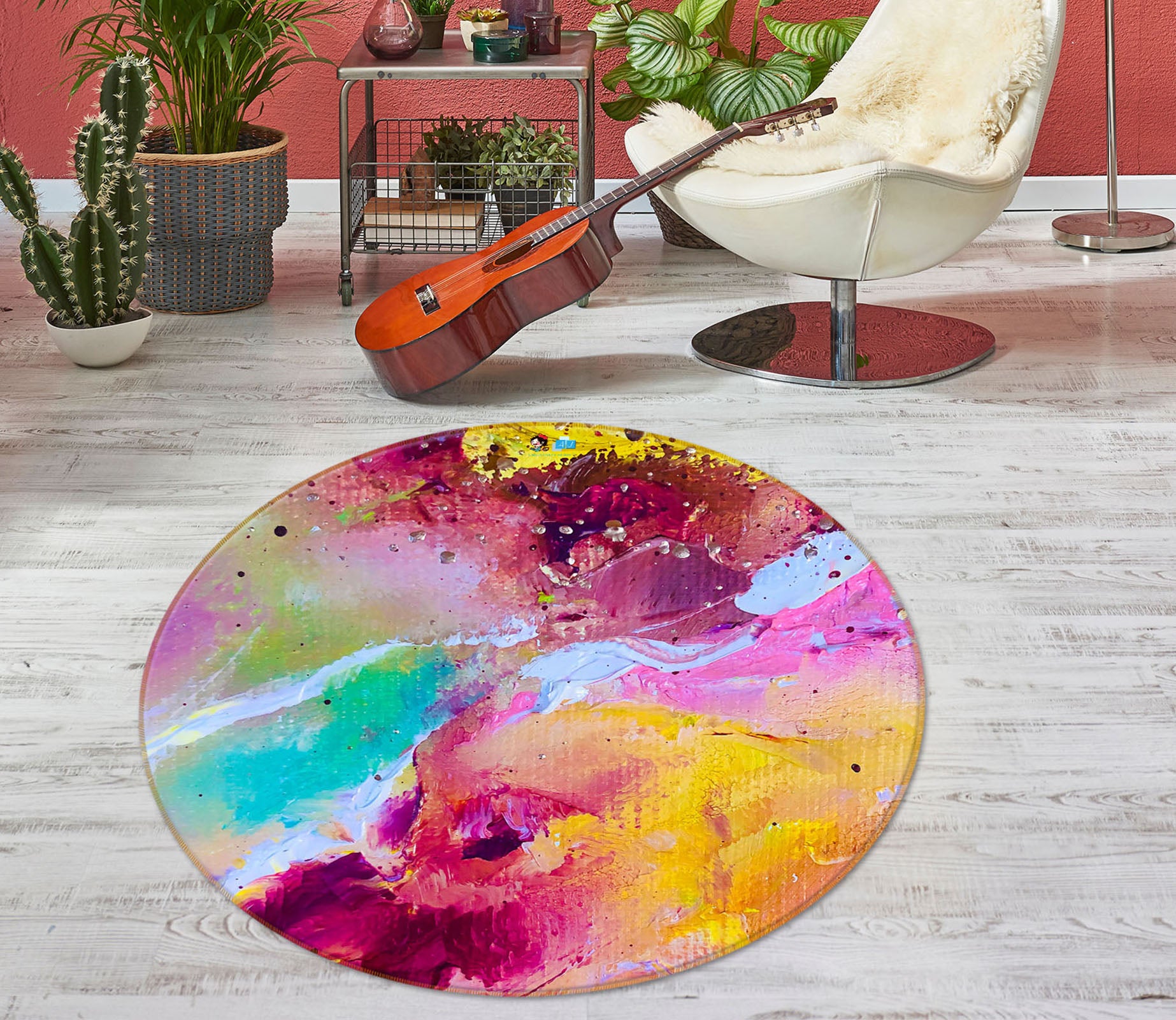 3D Color Painting 932 Skromova Marina Rug Round Non Slip Rug Mat