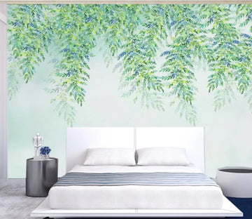 3D Green Leaf WC802 Wall Murals