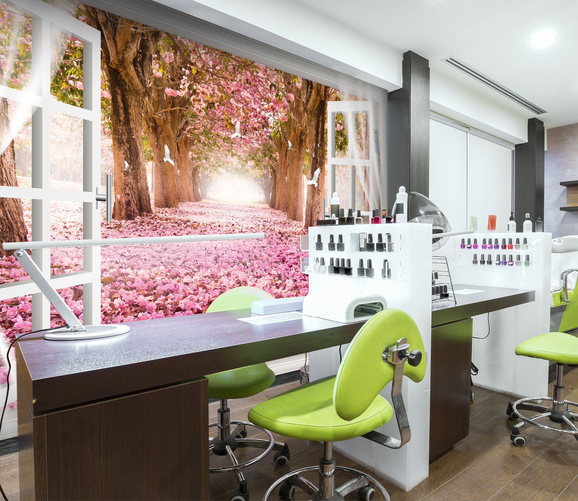 3D Pink Forest 402 Wall Murals