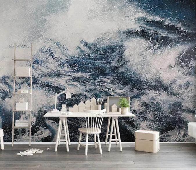 3D Wave 305 Wall Murals Wallpaper AJ Wallpaper 2 