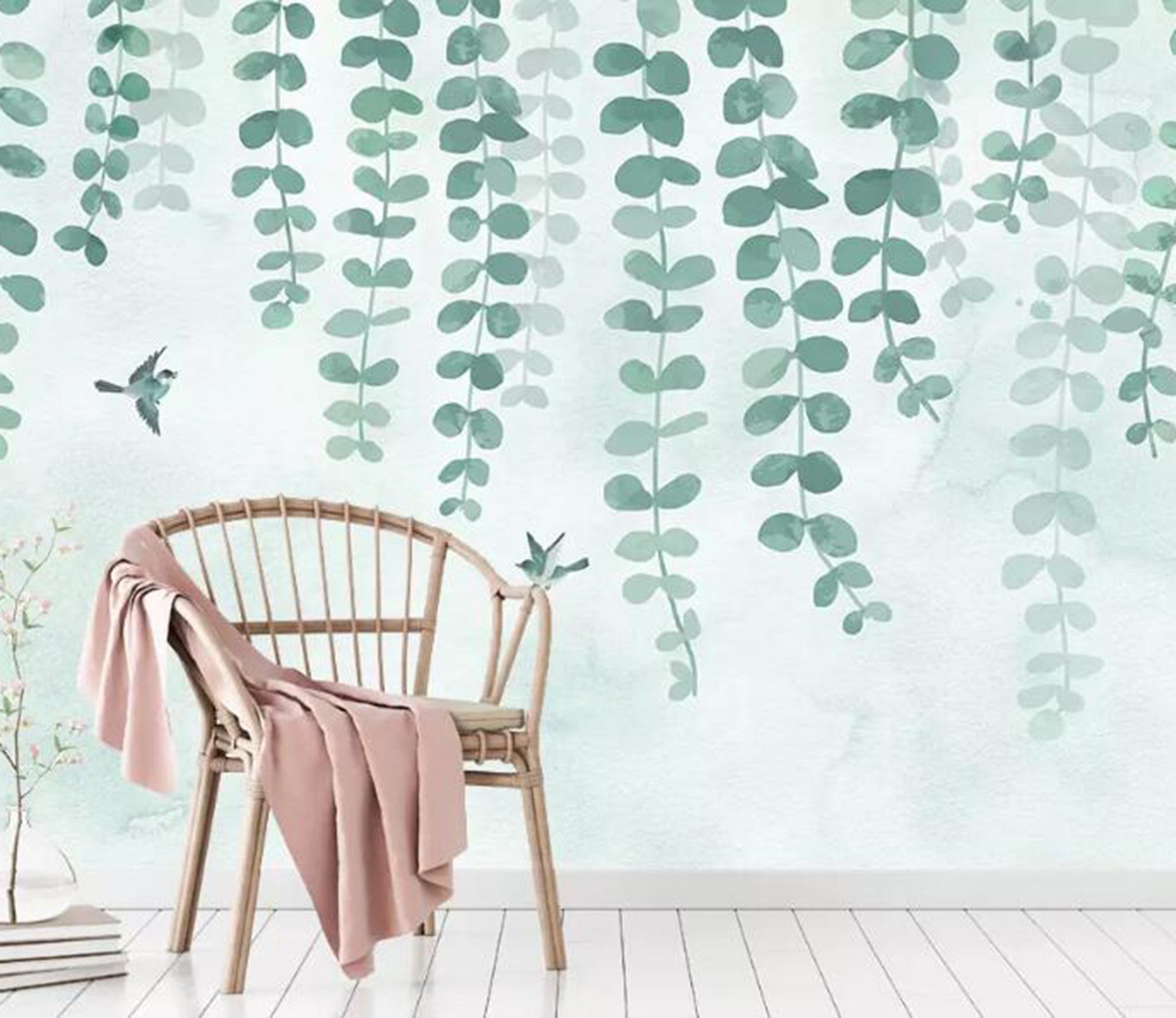 3D Green Leaf WG82 Wall Murals Wallpaper AJ Wallpaper 2 