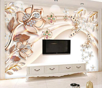 3D Diamond Flower 190 Wall Murals Wallpaper AJ Wallpaper 2 