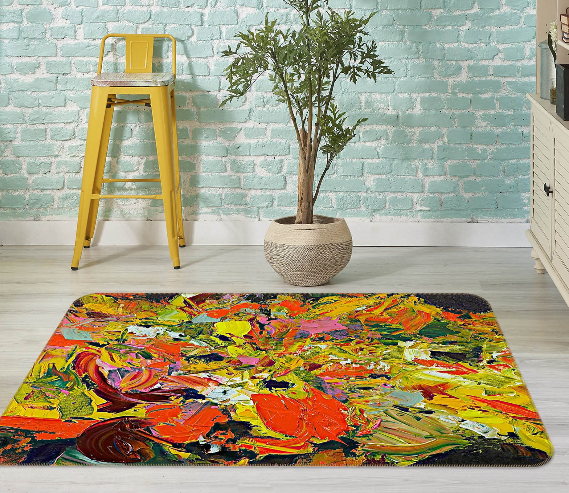 3D Color Pattern 1008 Allan P. Friedlander Rug Non Slip Rug Mat