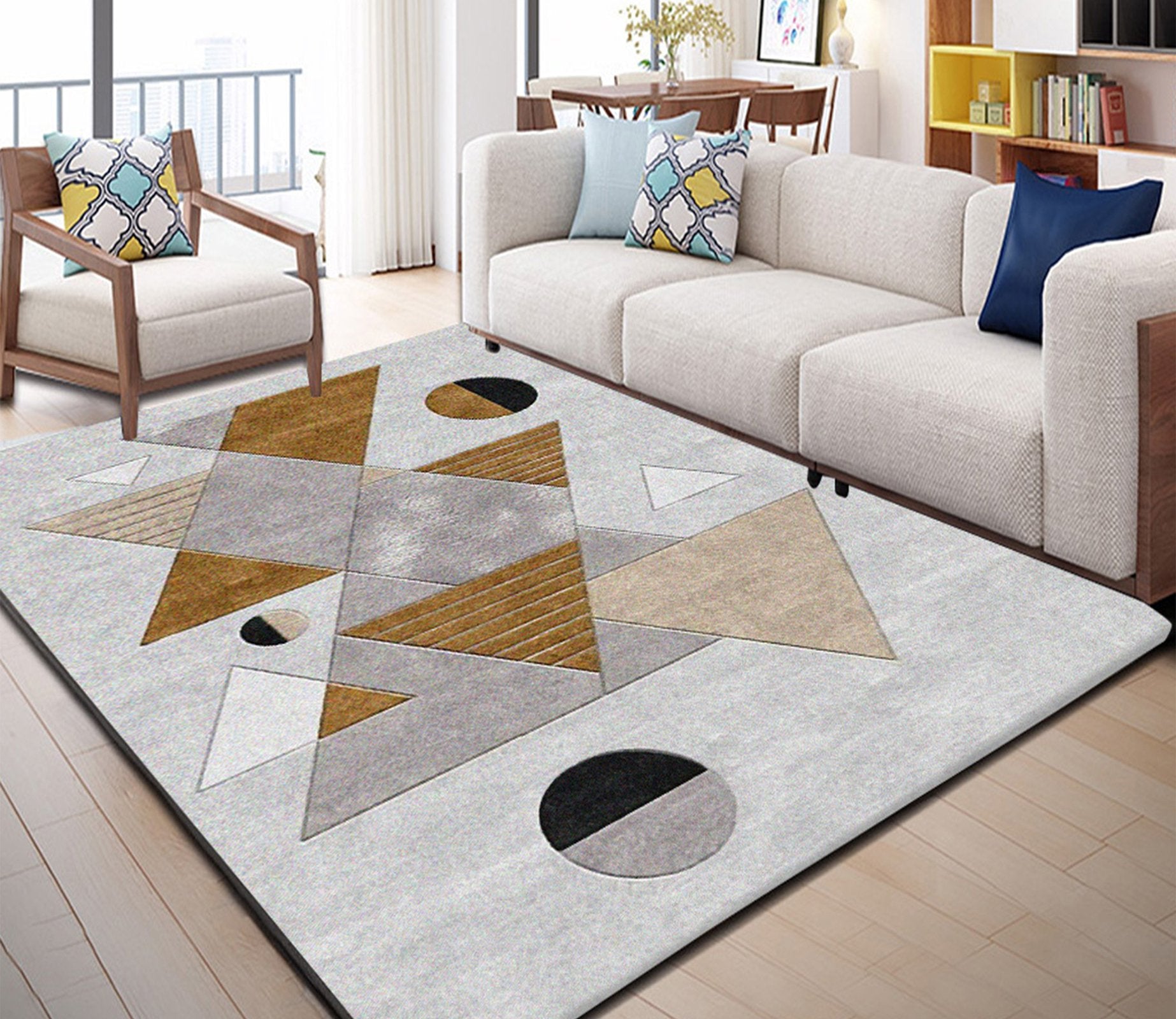 3D Geometric Piece WG042 Non Slip Rug Mat Mat AJ Creativity Home 