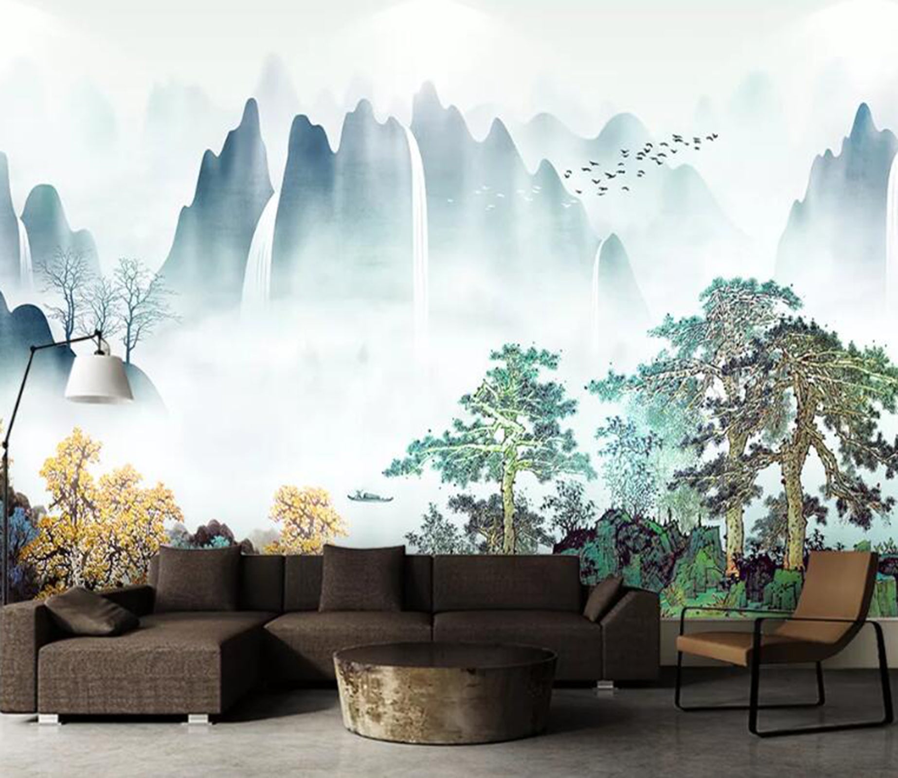 3D Misty Valley WC01 Wall Murals Wallpaper AJ Wallpaper 2 