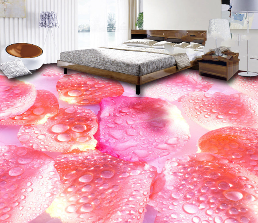 3D Dew Petals 464 Floor Mural  Wallpaper Murals Rug & Mat Print Epoxy waterproof bath floor